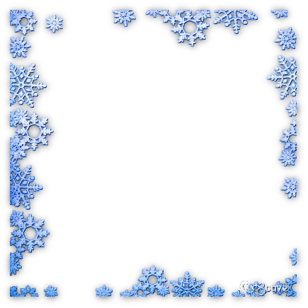 soave frame  deco snowflake winter christmas - PNG gratuit
