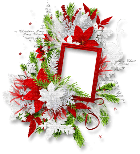 Christmas.Winter.Deco.Green.White.Red - PNG gratuit