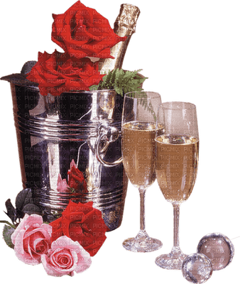 Kaz_Creations Scrap Deco Champagne Flowers - δωρεάν png