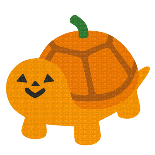 Emoji kitchen jack o lantern turtle - png gratis