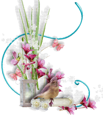 patymirabelle fleurs décor - 免费动画 GIF