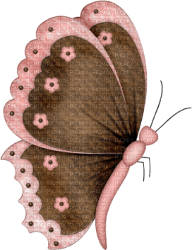 Kaz_Creations Rose Pink Deco Scrap Butterfly - δωρεάν png
