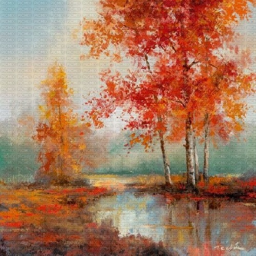 Осенний фон, акварель - безплатен png