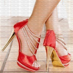 chaussures à talons rouge - gratis png