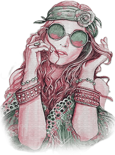 soave woman summer sunglasses hippie pink green