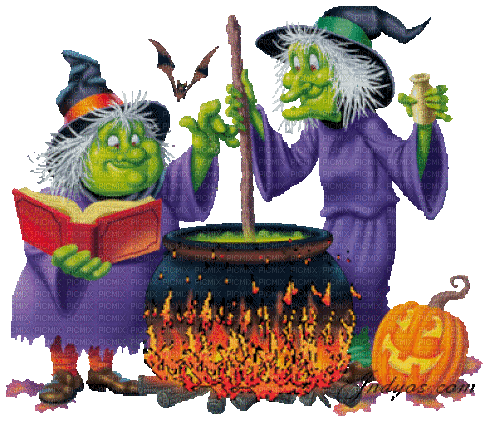 Hexen, Kessel, Halloween - Bezmaksas animēts GIF