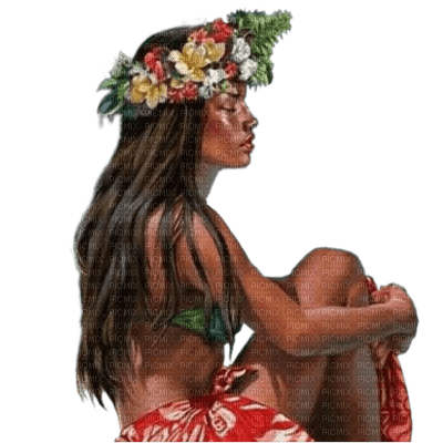 dama playa hawaii  dubravka4 - zdarma png