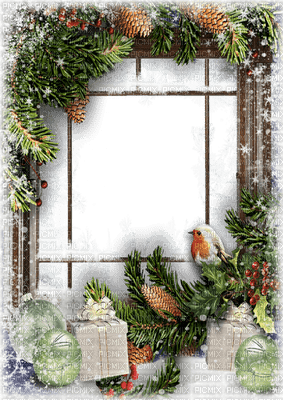 Christmas frame.Noël.Cadre.window.fenêtre.Navidad.Victoriabea - PNG gratuit