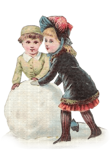 kikkapink children child baby snow winter vintage - фрее пнг
