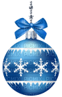 Kaz_Creations Blue Christmas Bauble Ornament - PNG gratuit