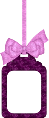 Kaz_Creations Deco Luggage Tags Ribbons Bows Frame Colours Hanging Dangly Things - PNG gratuit