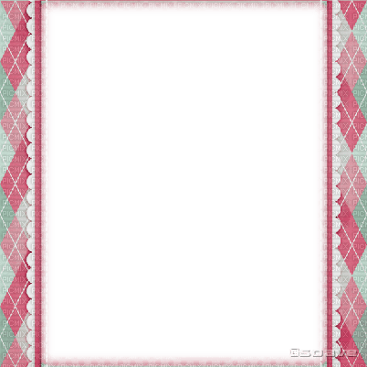 soave frame vintage border lace scrap pink green - Free PNG