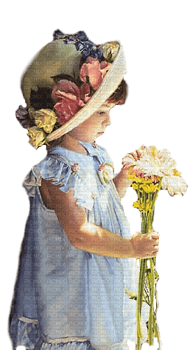 baby dolceluna vintage hat flowers - 免费PNG
