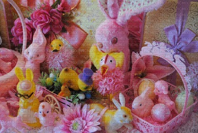 Easter Stuffed Bunnies - фрее пнг