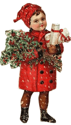vintage Christmas child kid sunshine3 - png gratis