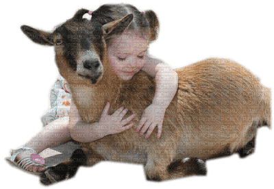 Kaz_Creations Baby Enfant Child Girl Goat - png grátis