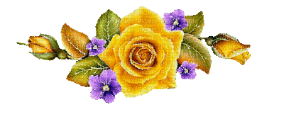 Fleur jaune (stamp clem27) - Безплатен анимиран GIF