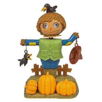 Autumn Fall Scarecrow - Bezmaksas animēts GIF