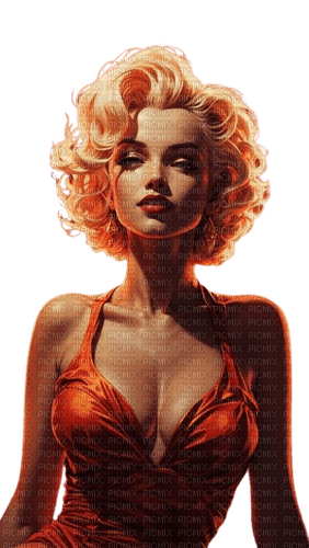marilyn red dress - PNG gratuit