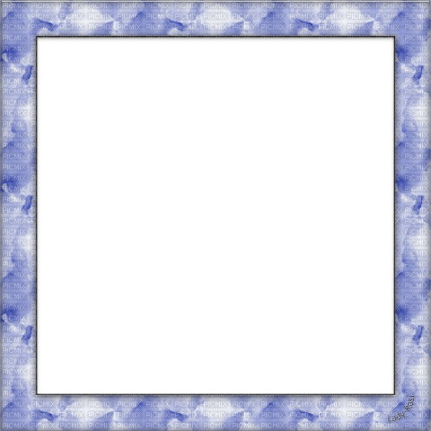 kikkapink blue frame vintage white - ücretsiz png