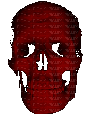 skull red - Бесплатный анимированный гифка