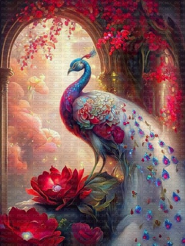 fantasy peacock by papuzzetto - png ฟรี