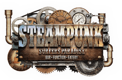 steampunk deco text - PNG gratuit