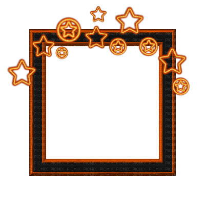 Small Black/Orange Frame - Free PNG