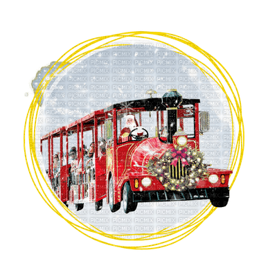 mikulás vonat - santa train - besplatni png