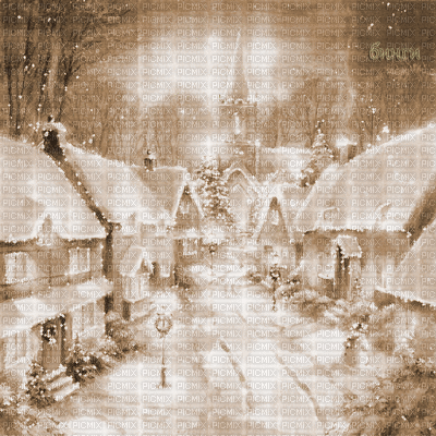 Y.A.M._Winter New year background Sepia - Бесплатни анимирани ГИФ