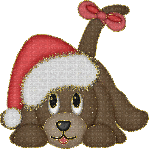 Christmas Dog gif - GIF animé gratuit