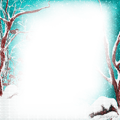 soave frame christmas winter tree forest branch - PNG gratuit