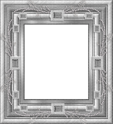 Cadre.Frame.Grey.Perles.Pearls.Victoriabea - Free PNG