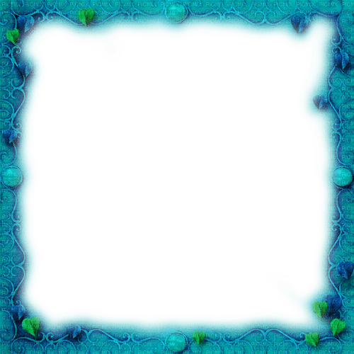Blue.Green. - Frame - By KittyKatLuv65 - zadarmo png