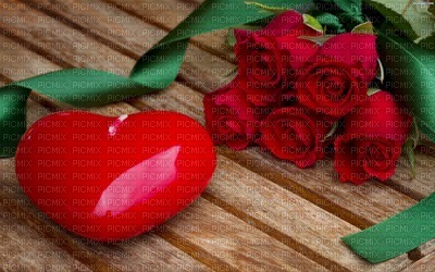 serce i roza - zdarma png