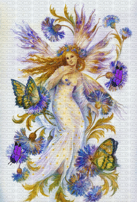 butterfly lady - Free animated GIF