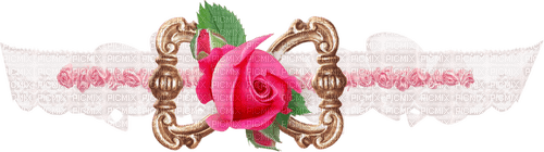 dolceluna lace pink rose scrap border - безплатен png