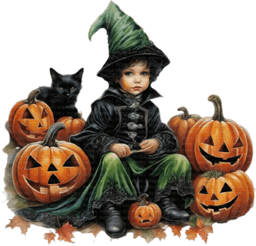 loly33 enfant halloween  automne - 免费PNG