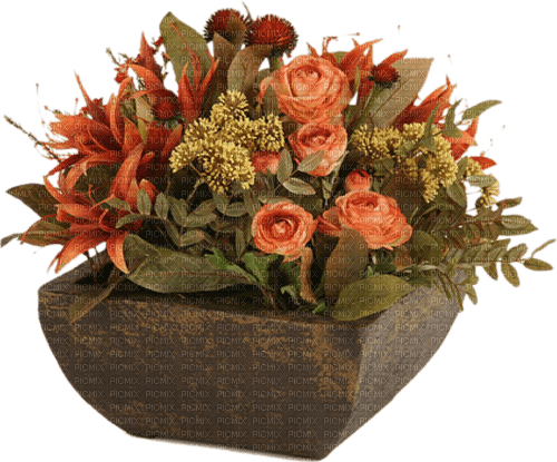 Arreglo floral de otoño - gratis png