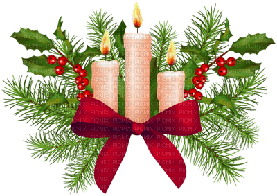 Kaz_Creations Christmas Deco Candles - gratis png
