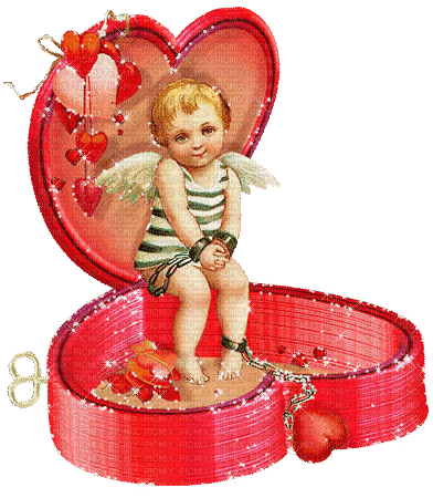 soave valentine animted vinage children box gifr - Darmowy animowany GIF