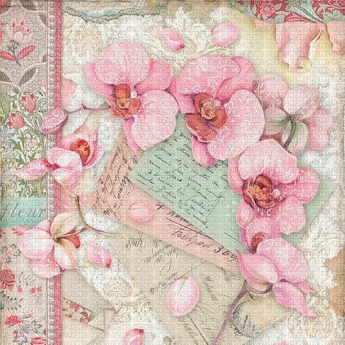 Scrap Background Flowers - Free PNG