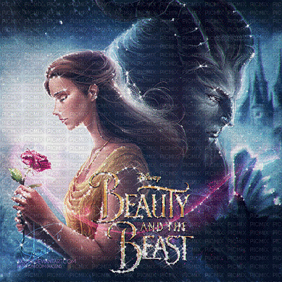 kikkapink beauty beast movie poster - 免费动画 GIF