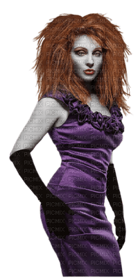 Kaz_Creations Woman Femme Redhead Purple - PNG gratuit