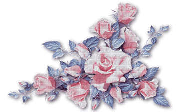 soave deco flowers rose branch vintage spring - 免费PNG
