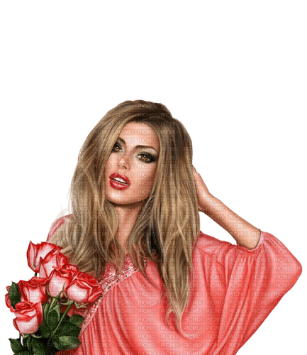 MUJER CON ROSAS --RUBICAT - δωρεάν png