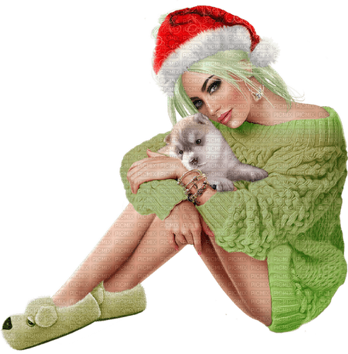 woman Christmas - png gratis