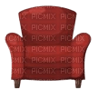 Fauteuil rouge - darmowe png