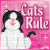 cats rule webkinz pink glitter square hearts - Gratis animeret GIF