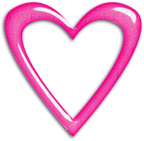 Heart.Frame.Glossy.Pink - ücretsiz png